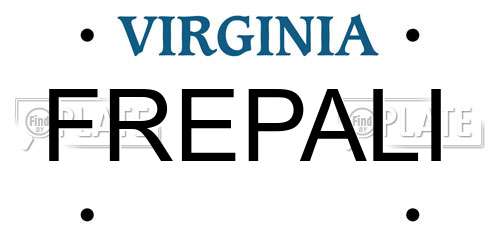 FREPALI Virginia License Plate