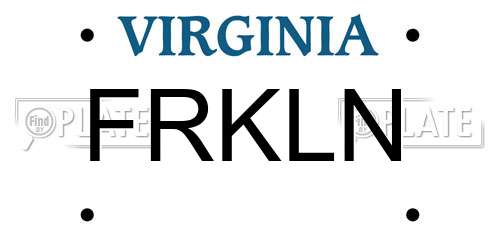 FRKLN Virginia License Plate