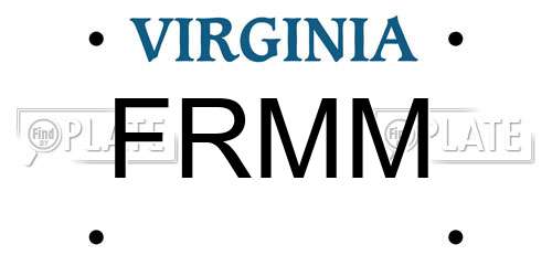 FRMM Virginia License Plate