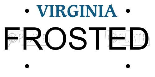 FROSTED Virginia License Plate