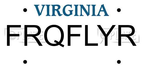 FRQFLYR Virginia License Plate