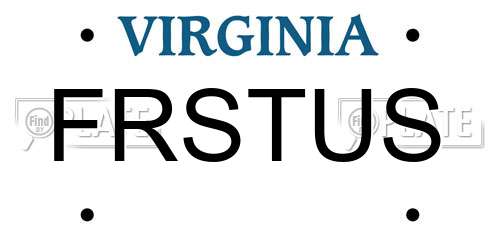 FRSTUS Virginia License Plate