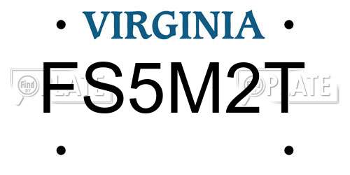 FS5M2T Virginia License Plate