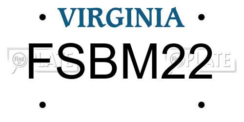 FSBM22 Virginia License Plate