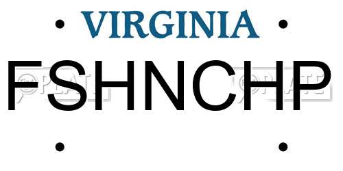 FSHNCHP Virginia License Plate