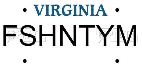 FSHNTYM Virginia License Plate