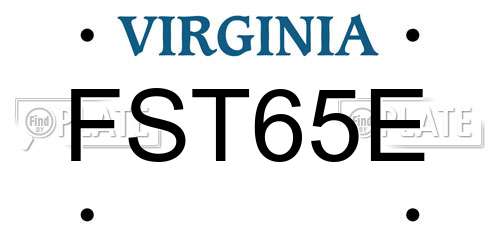 FST65E Virginia License Plate