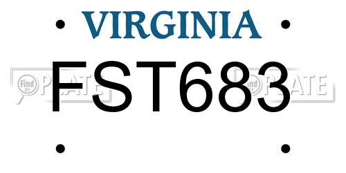 FST683 Virginia License Plate