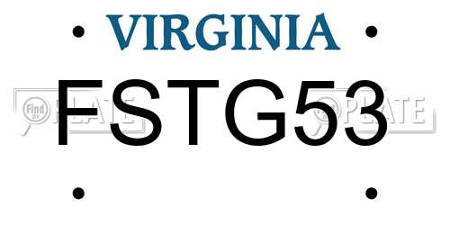 FSTG53 Virginia License Plate