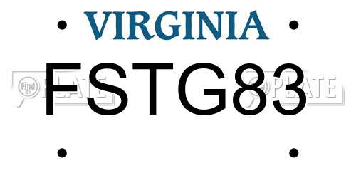 FSTG83 Virginia License Plate