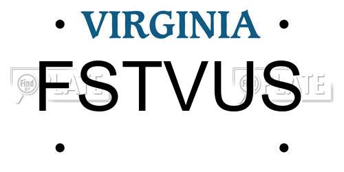 FSTVUS Virginia License Plate