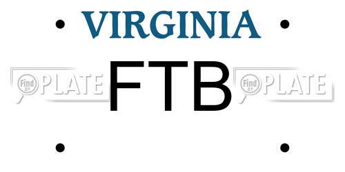 FTB Virginia License Plate