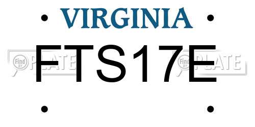 FTS17E Virginia License Plate
