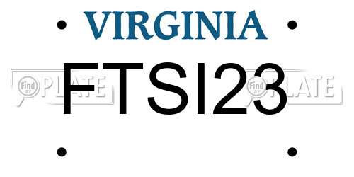 FTSI23 Virginia License Plate