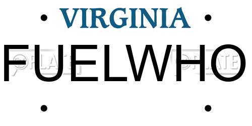 FUELWHO Virginia License Plate