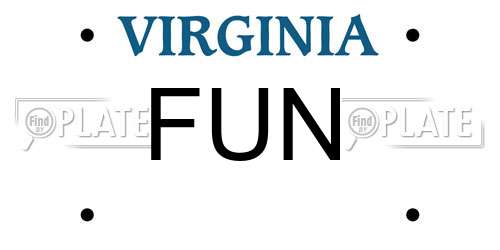 FUN Virginia License Plate