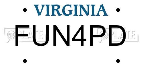 FUN4PD Virginia License Plate