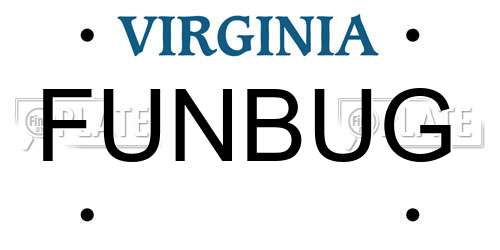 FUNBUG Virginia License Plate