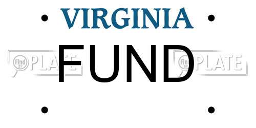 FUND Virginia License Plate