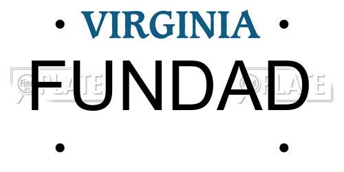 FUNDAD Virginia License Plate