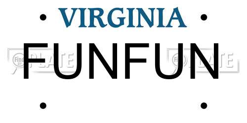 FUNFUN Virginia License Plate