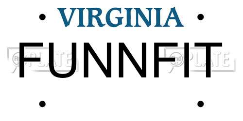 FUNNFIT Virginia License Plate