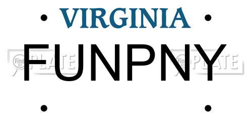 FUNPNY Virginia License Plate