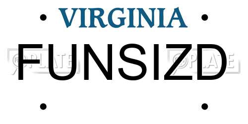 FUNSIZD Virginia License Plate