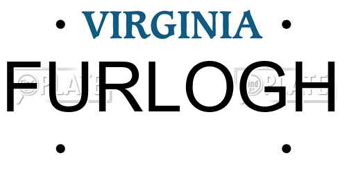 FURLOGH Virginia License Plate