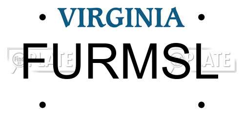 FURMSL Virginia License Plate