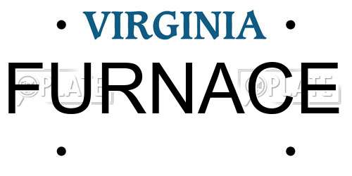 FURNACE Virginia License Plate