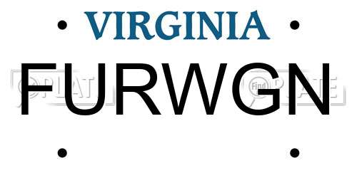 FURWGN Virginia License Plate