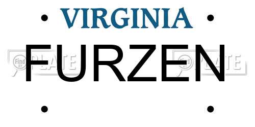 FURZEN Virginia License Plate