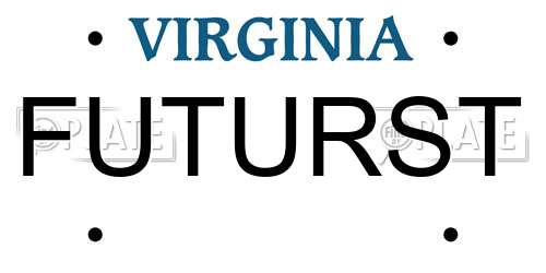 FUTURST Virginia License Plate