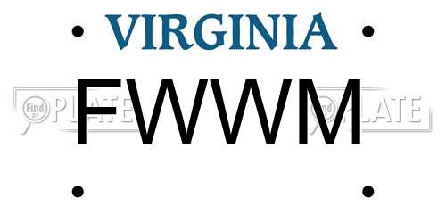 FWWM Virginia License Plate