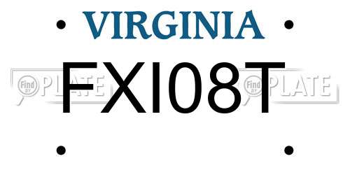 FXI08T Virginia License Plate