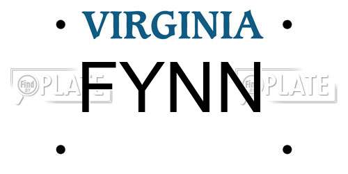 FYNN Virginia License Plate