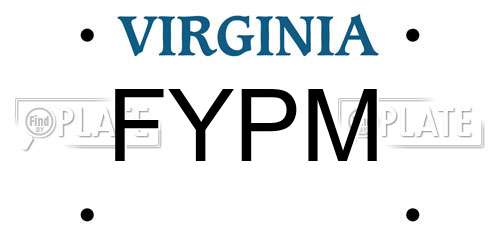 FYPM Virginia License Plate
