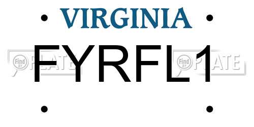 FYRFL1 Virginia License Plate
