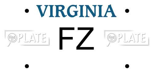 FZ Virginia License Plate