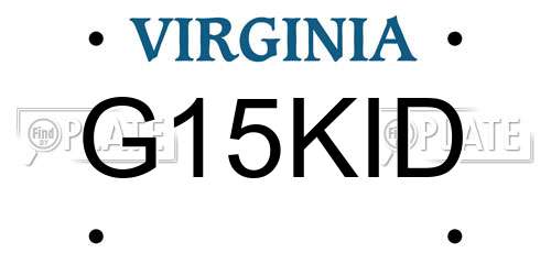 G15KID Virginia License Plate