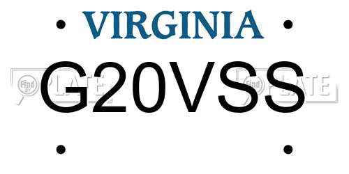 G20VSS Virginia License Plate