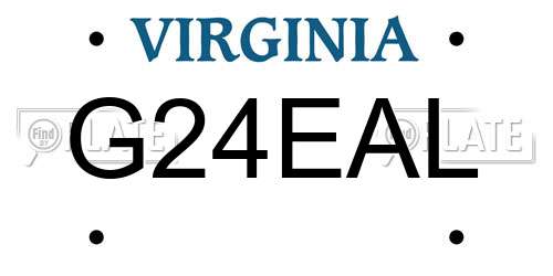 G24EAL Virginia License Plate