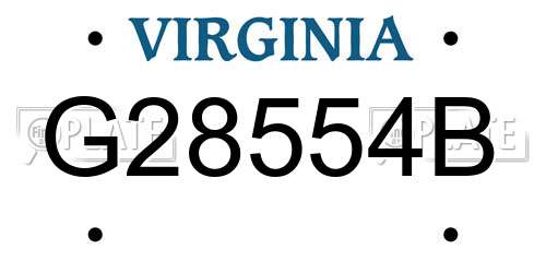 G28554B Virginia License Plate