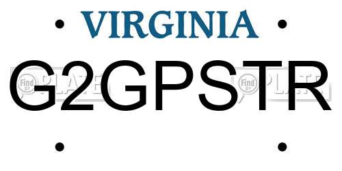 G2GPSTR Virginia License Plate