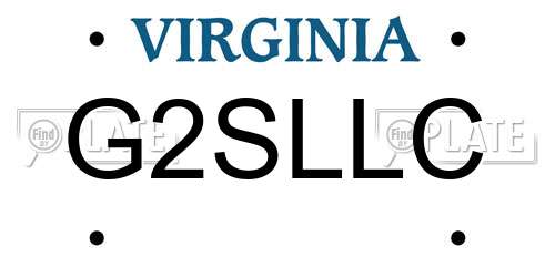 G2SLLC Virginia License Plate