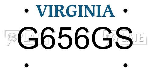 G656GS Virginia License Plate