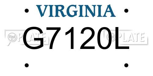 G7120L Virginia License Plate