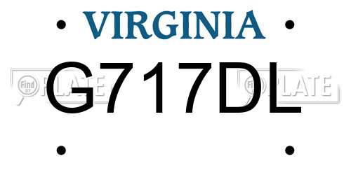 G717DL Virginia License Plate
