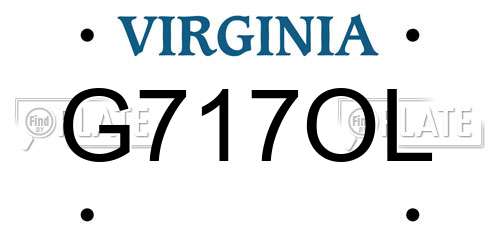G717OL Virginia License Plate
